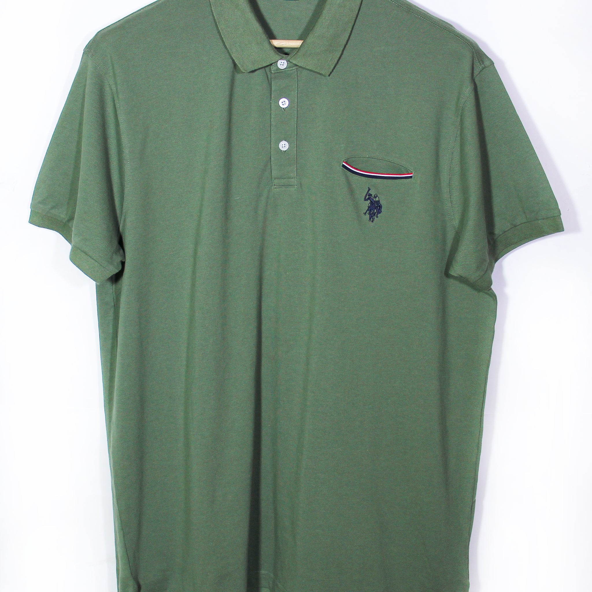 Green U.S. Polo Assn. Large Logo Pocketed