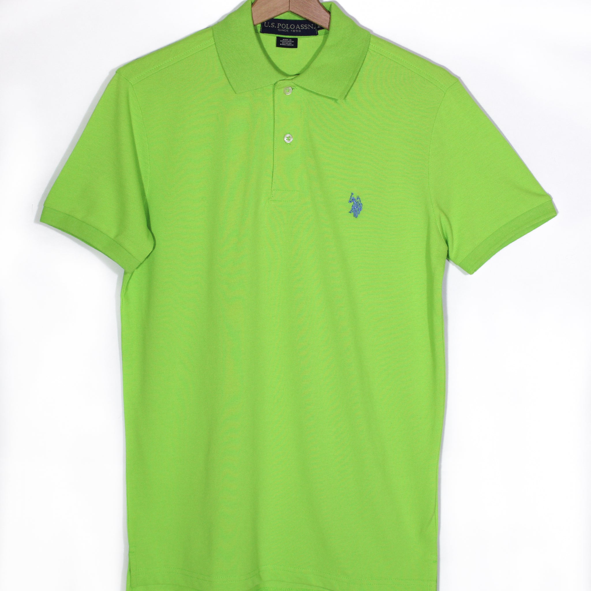 Green U.S. Polo Assn. Small Blue Logo