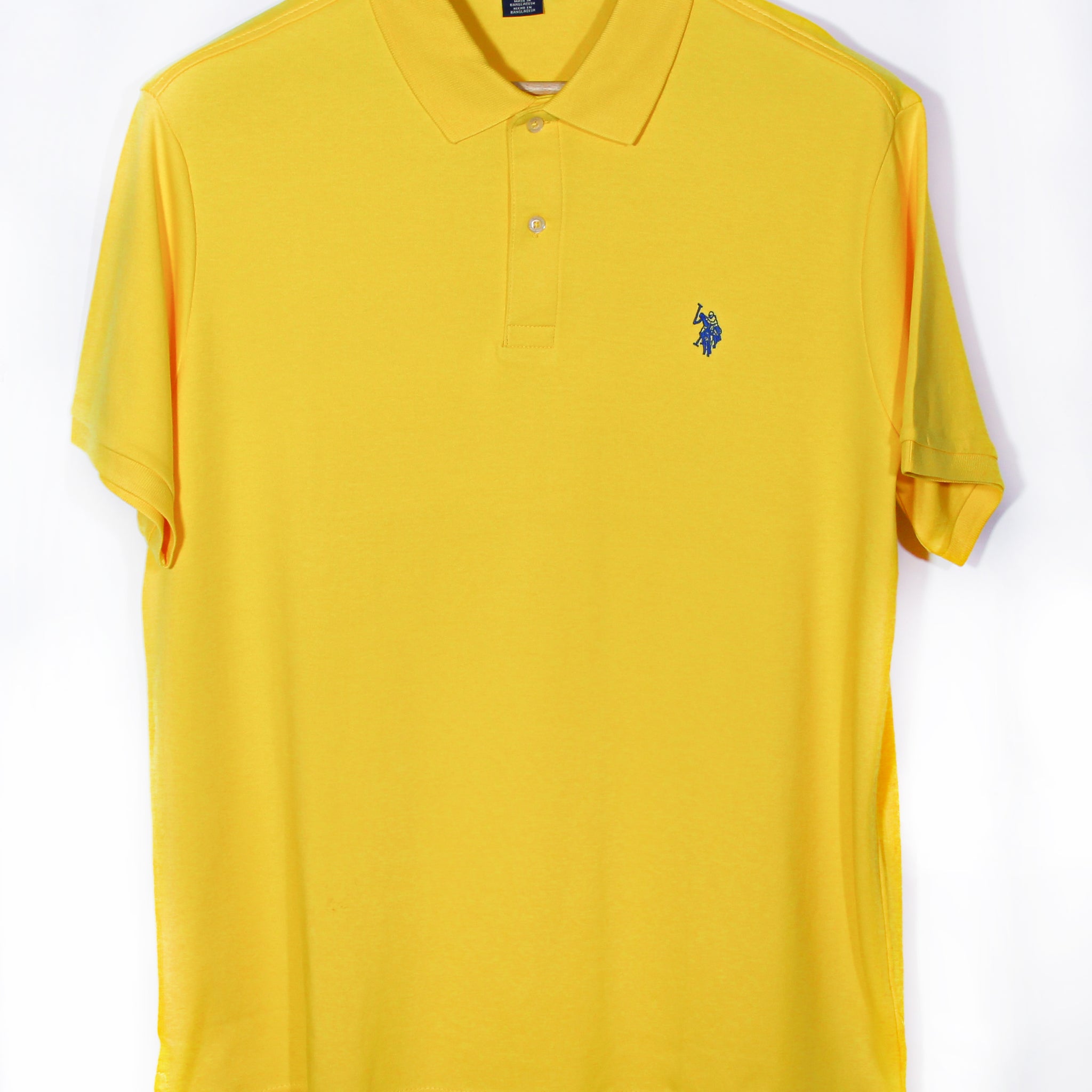 Yellow U.S. Polo Assn. Small Navy Logo