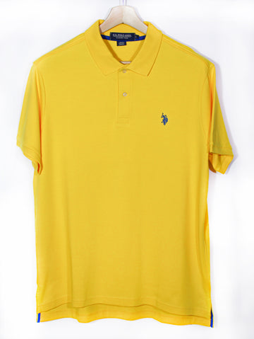 Yellow U.S. Polo Assn. Small Navy Logo