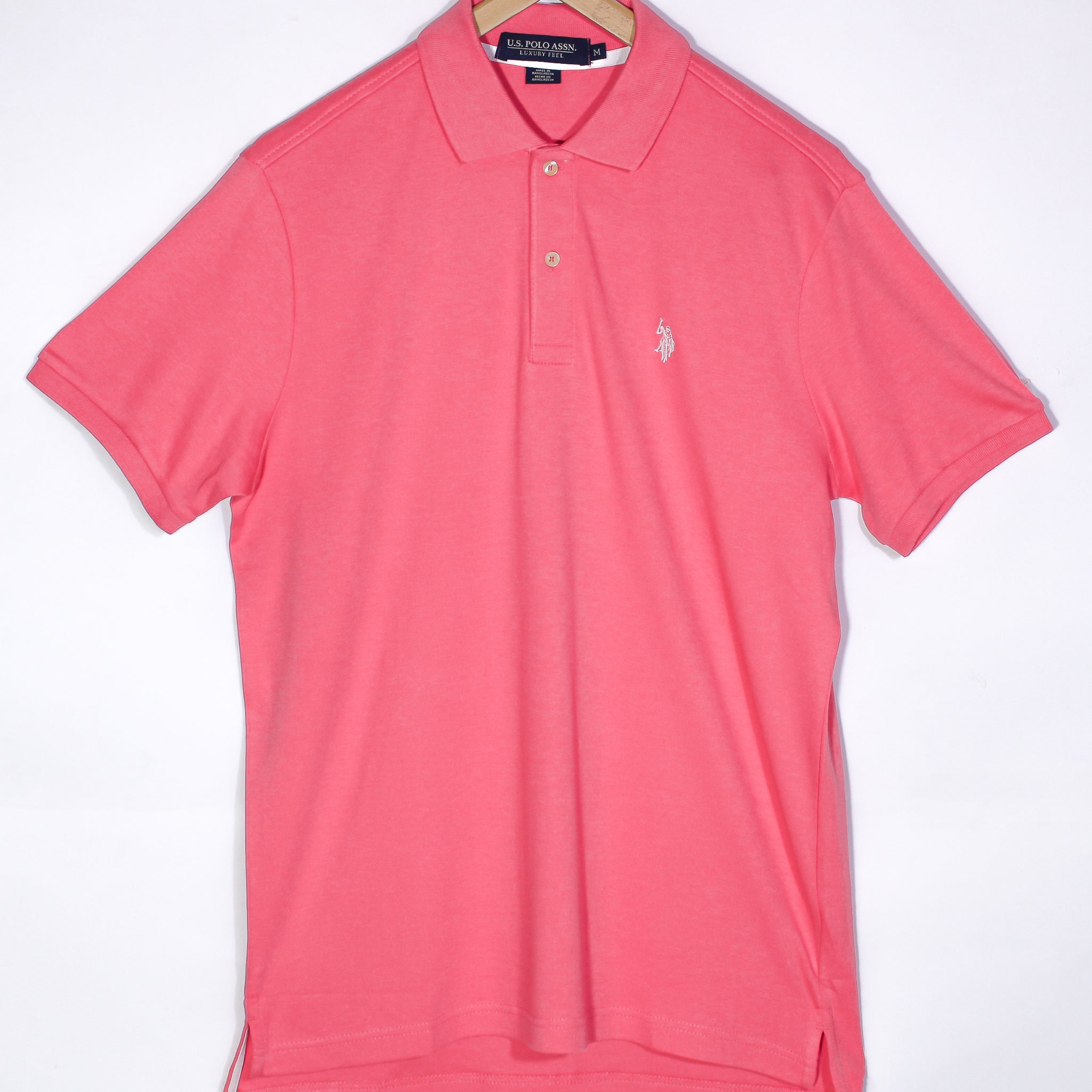 Pink U.S. Polo Assn. Small White Logo