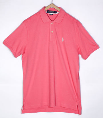 Pink U.S. Polo Assn. Small White Logo