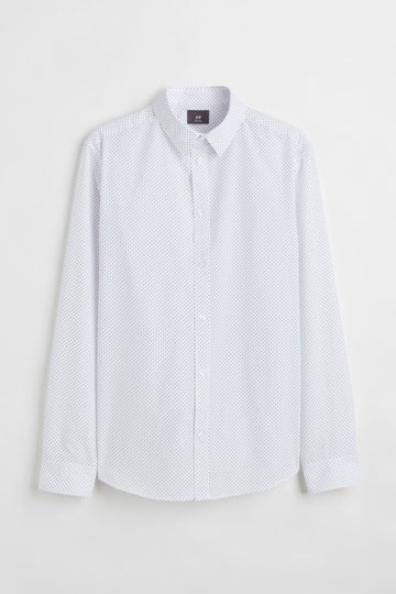 H&M White-Black Dots Long Sleeve Shirt