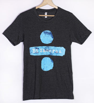 Gildan Ed Sheeran Printed Grey - Turquoise T-Shirt