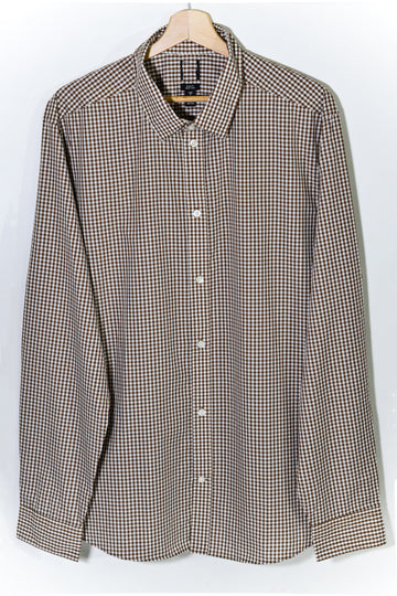 H&M Brown Polka Dots Long Sleeve Shirt