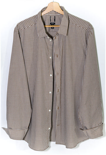 H&M Brown Polka Dots Long Sleeve Shirt