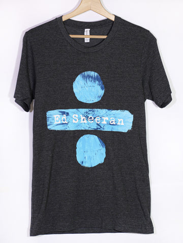 Gildan Ed Sheeran Printed Grey - Turquoise T-Shirt