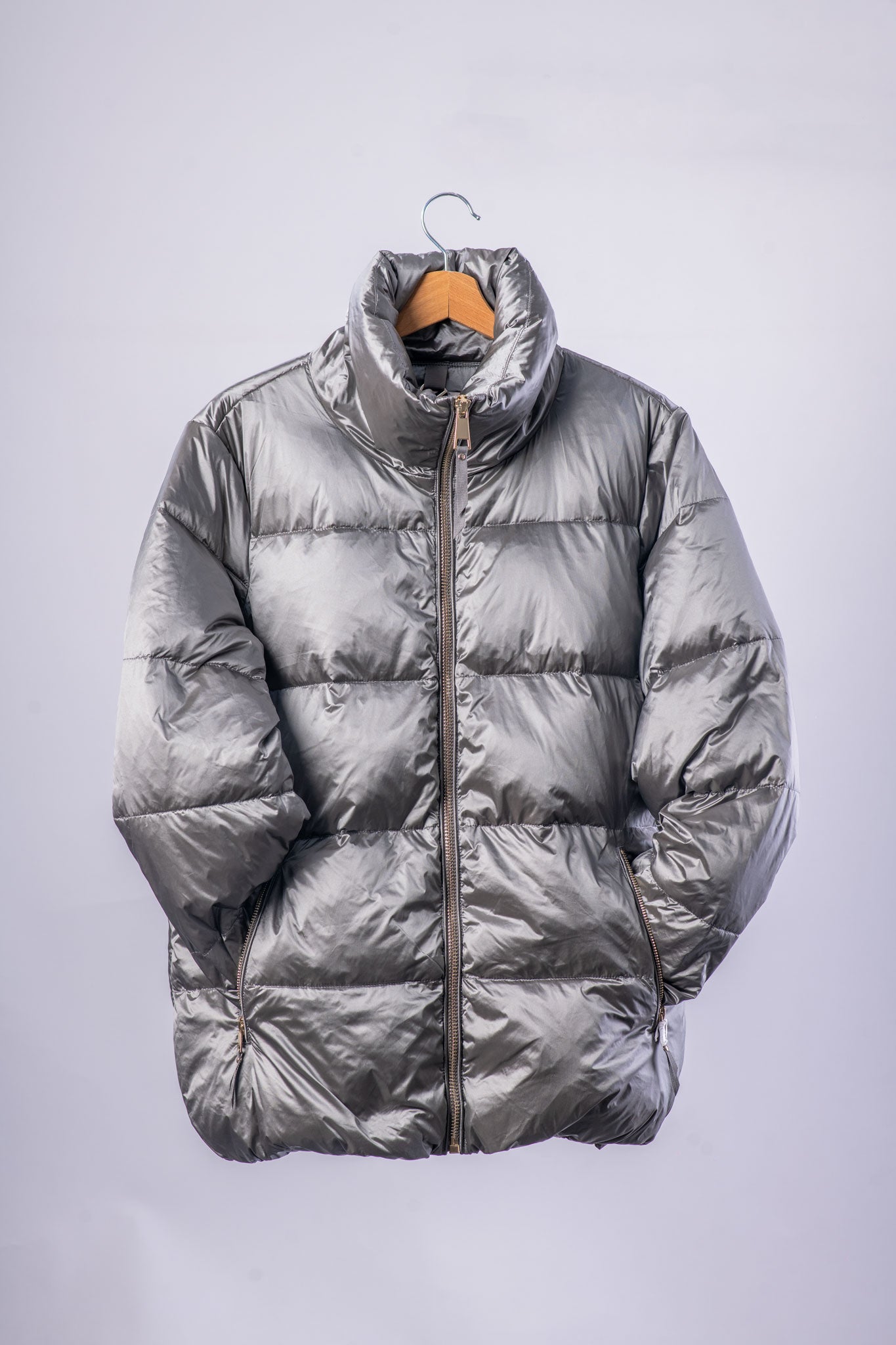 Dark grey hot sale padded coat